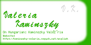 valeria kaminszky business card